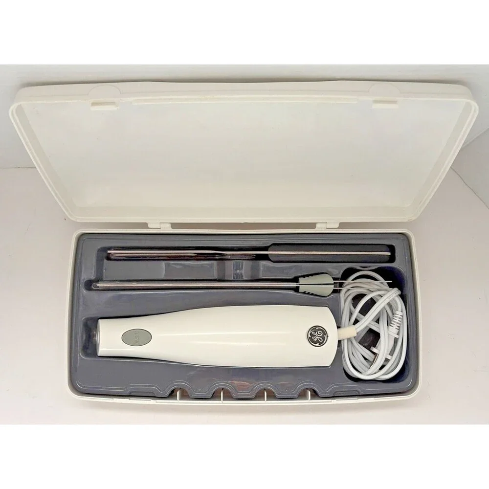 Vtg GE General Electric Carving Knife Set w/Storage Case & Manual Model 169020